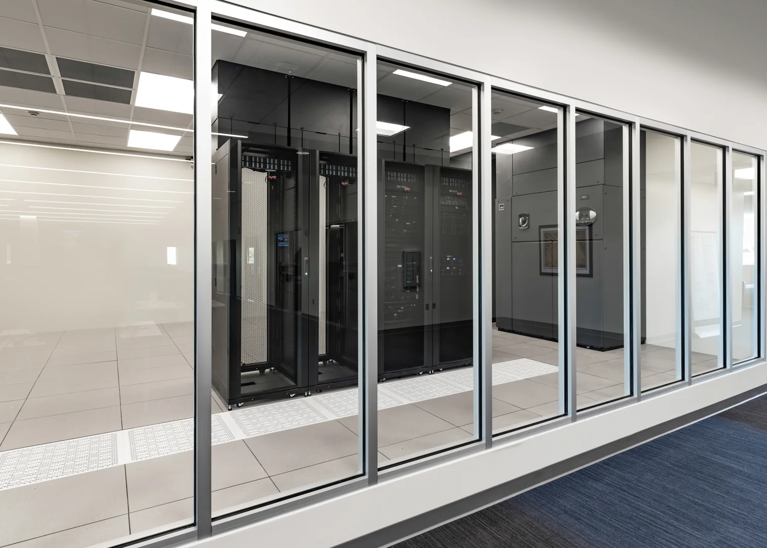 Server racks within the Kingland Systems data center.